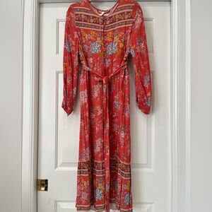 Spell Red Floral Maxi Dress